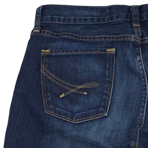 New York Company Jeans Womens 10 Petite Blue Flare Raider Mid Rise Medium Wash - Picture 10 of 13